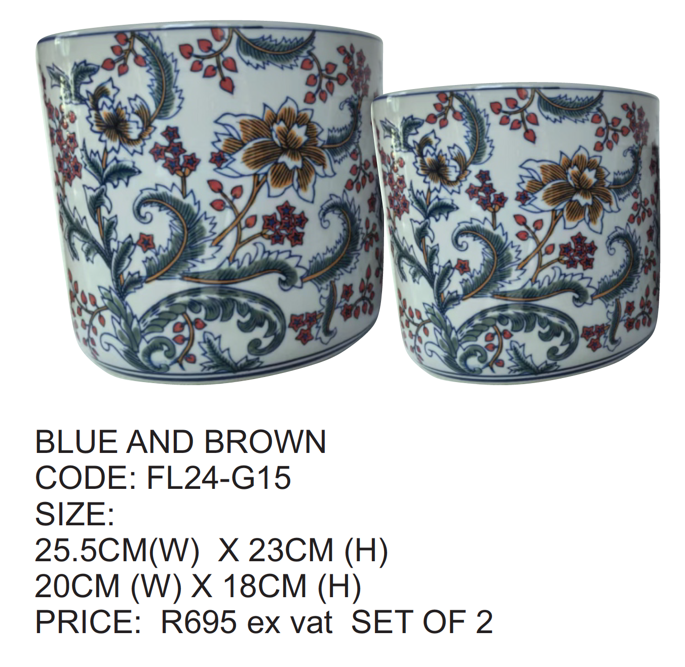 BLUE AND BROWN